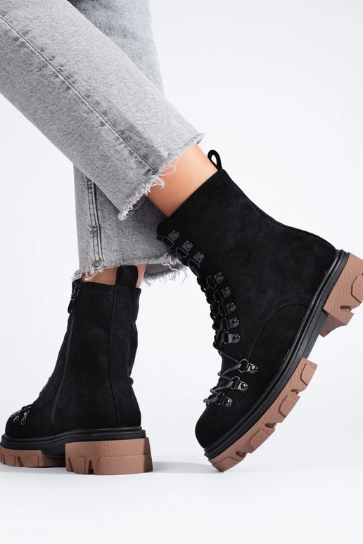 Vinceza - Bottines à lacets en daim -...