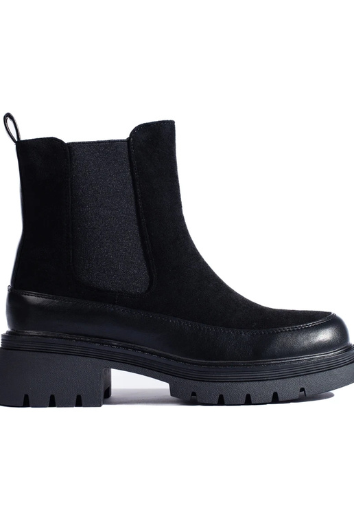 Schwarze Chelsea-Stiefel aus... Schwarze Chelsea-Stiefel aus...