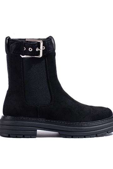 zwarte suède schoenen met...