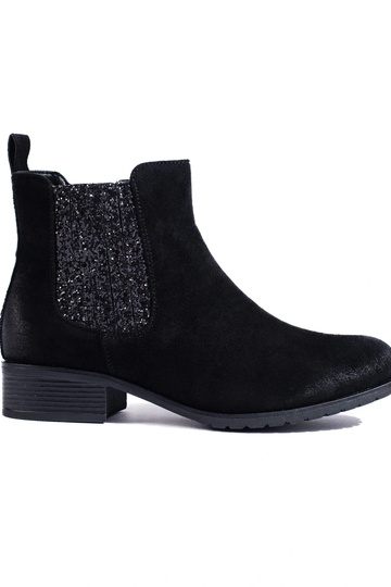 en daim noir Chaussures femme