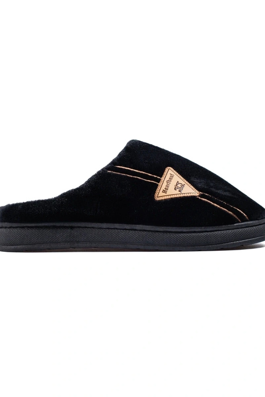 warme zwarte herenpantoffels Shelovet