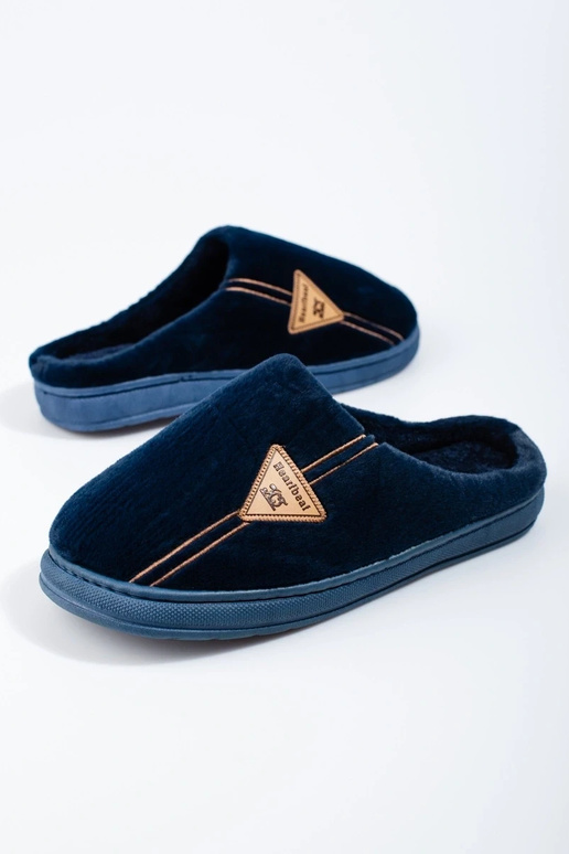 chaussons homme bleu chaud Shelovet