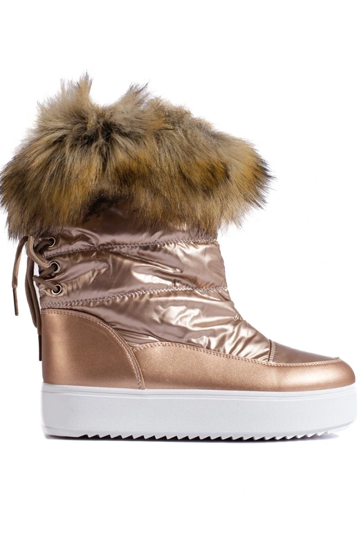 Rosa Damen-Schneestiefel mit Fell Rosa Damen-Schneestiefel mit Fell