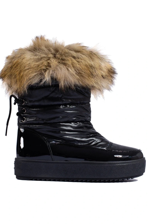Boots de neige femme noires avec... Boots de neige femme noires avec...