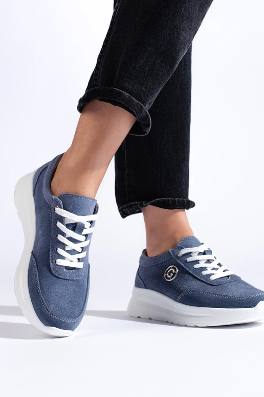 chaussures de sport bleues