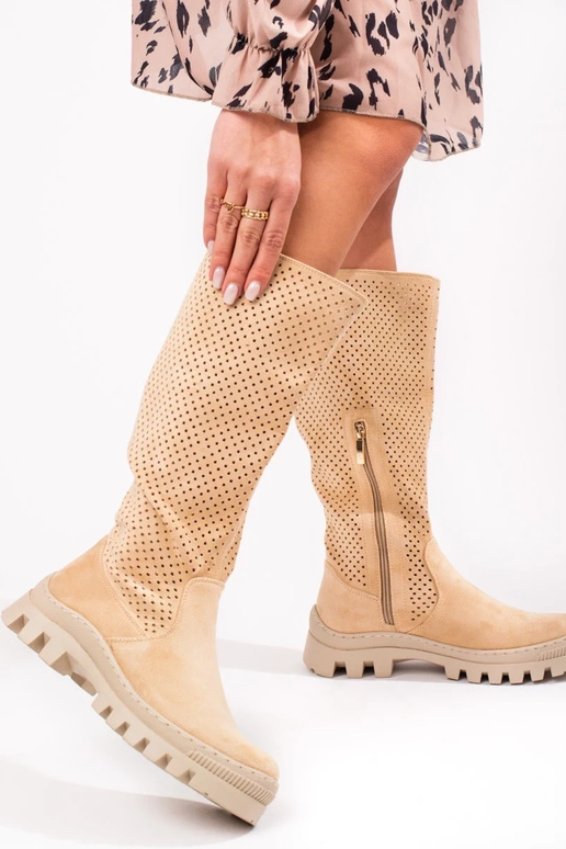 Bottines en daim ajourées Potocki