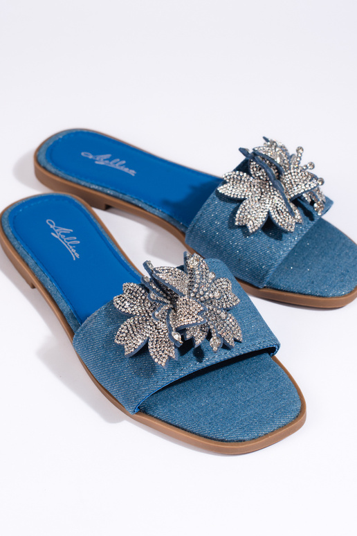 Pantoufles en denim Pantoufles en denim