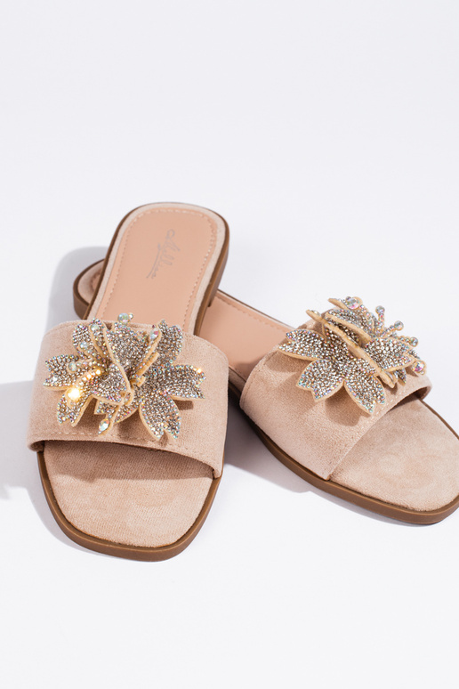 Beige pantoffels Beige pantoffels