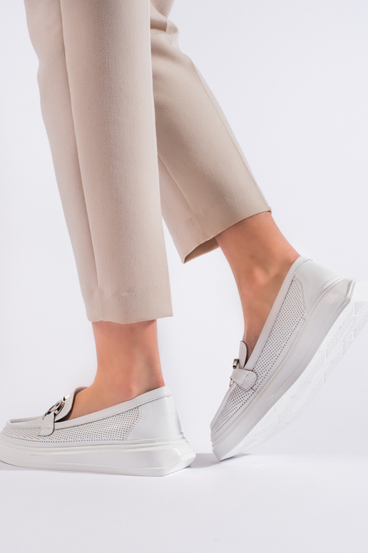 mocassins blancs pour femmes