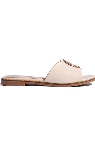 Elegante beige pantoffels