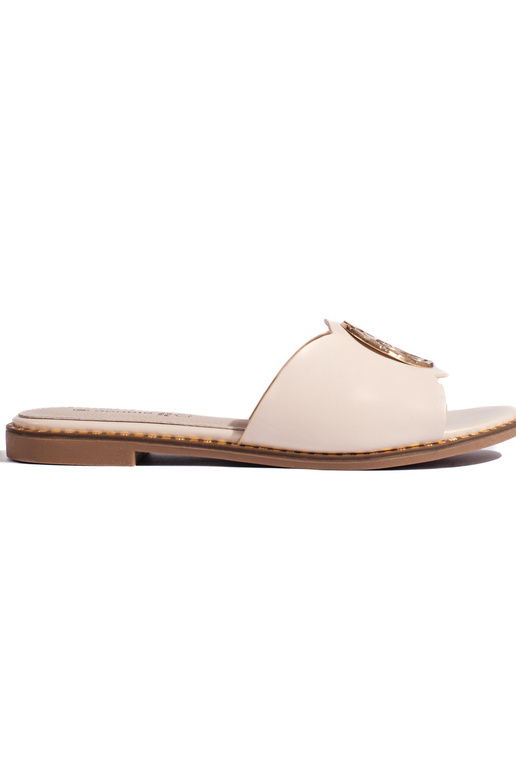 Elegante beige pantoffels