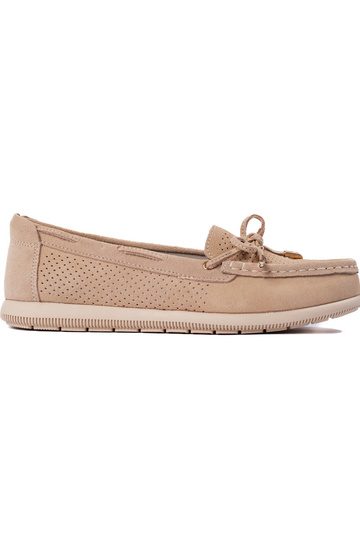 mocassins femme beiges