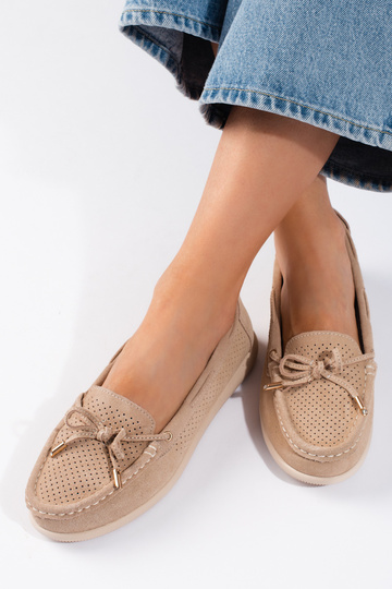 mocassins femme beiges 2