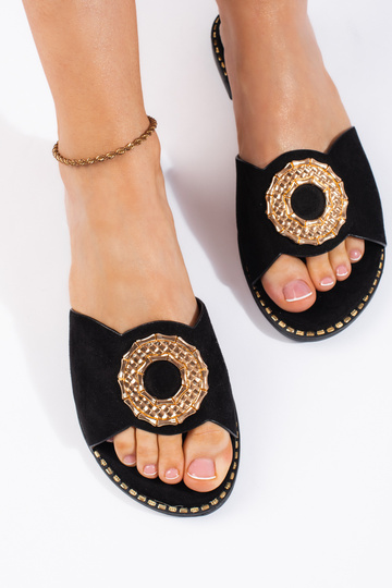 zwarte suède pantoffels 2