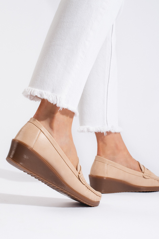 Damenmokassins beige Damenmokassins beige