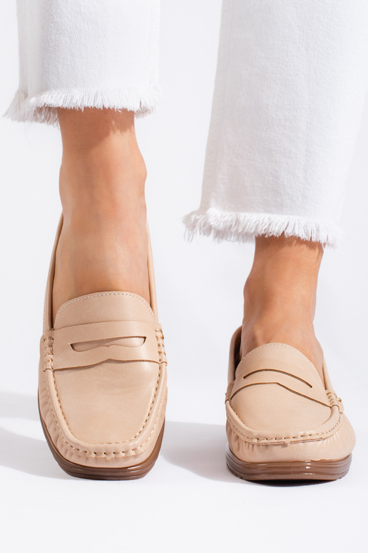 Damenmokassins beige Damenmokassins beige