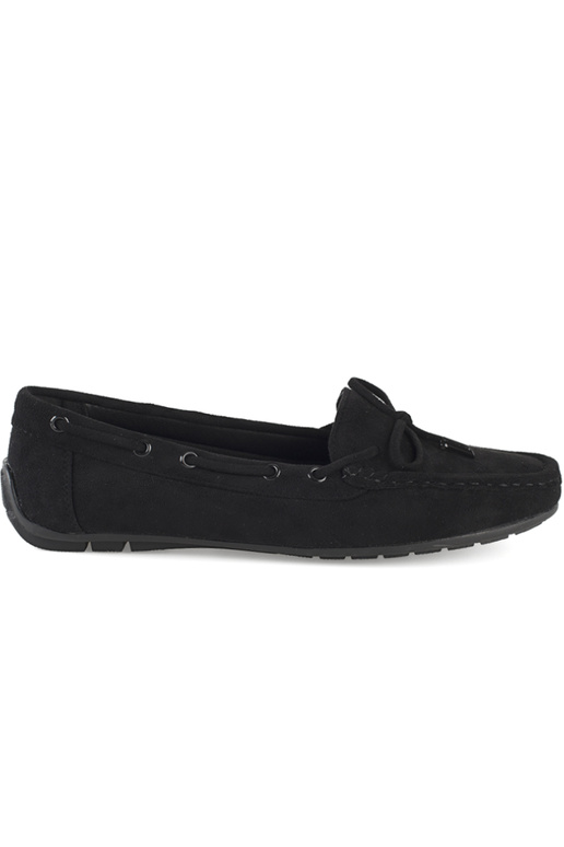 mocassins femme en daim noir