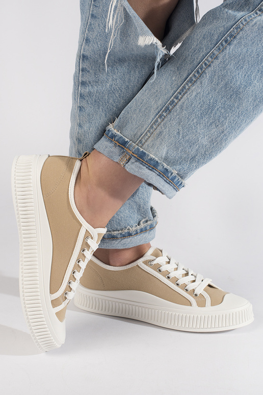 beige Chaussures femme à plateforme beige Chaussures femme à plateforme