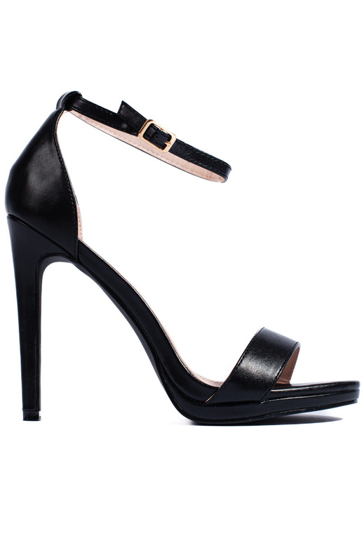 sandales noires à talon haut