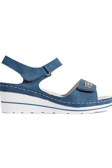 blauwe sandalen