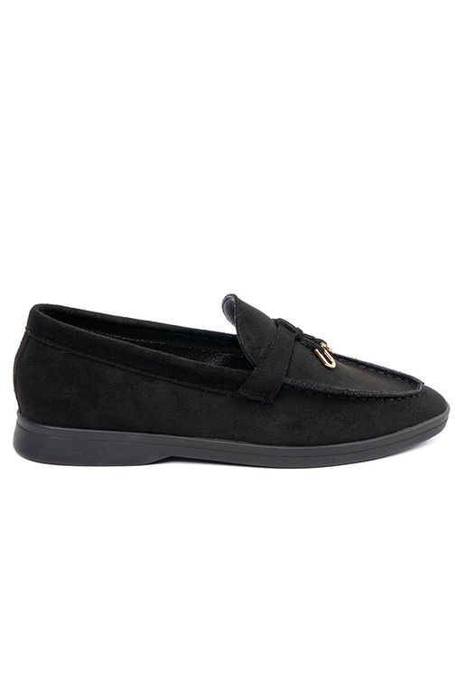 Mocassins en daim noirs pour femmes