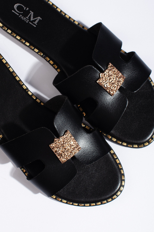 pantoufles noires pantoufles noires