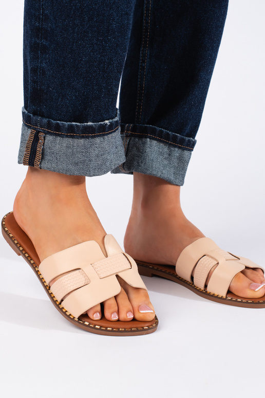 Pantoufles beiges Pantoufles beiges