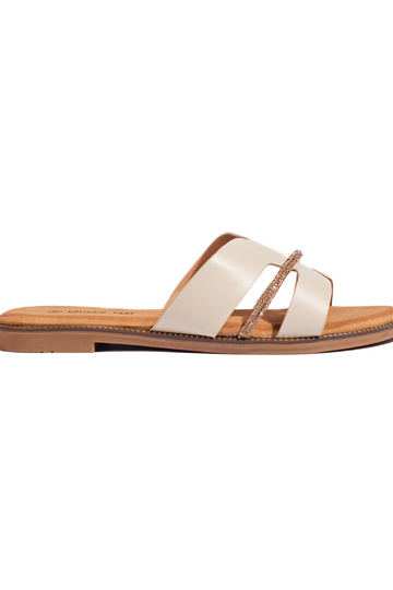 Elegante beige pantoffels