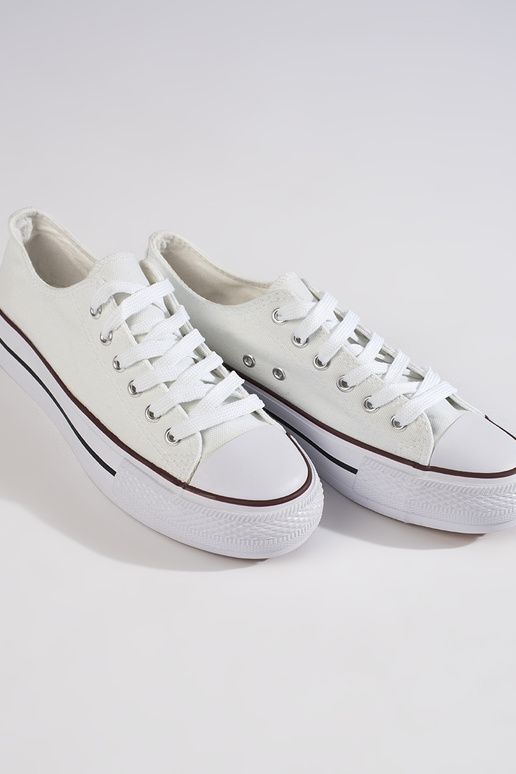 Witte klassiek model damessneaker met...