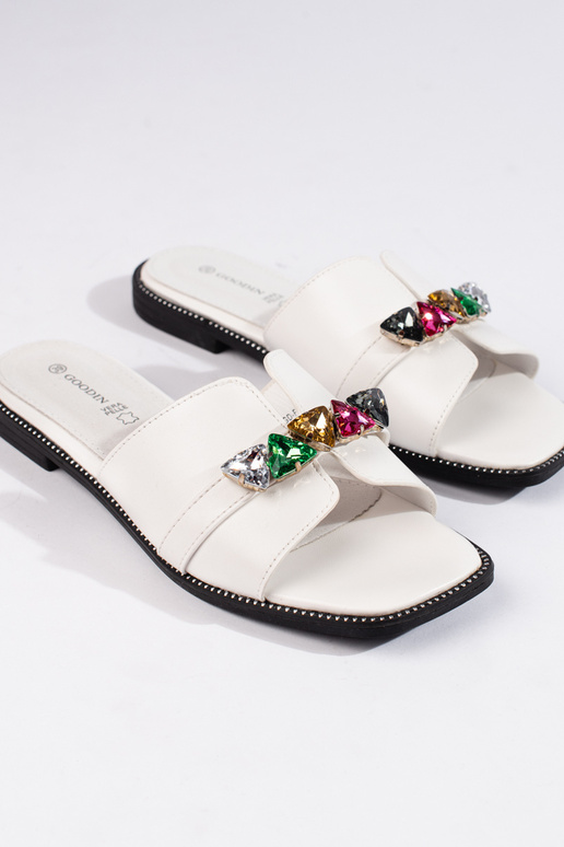 pantoufles blanches pantoufles blanches