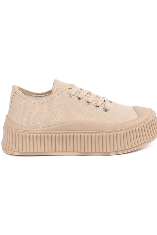 Sandfarbene Damen-Schuhe mit... Sandfarbene Damen-Schuhe mit...