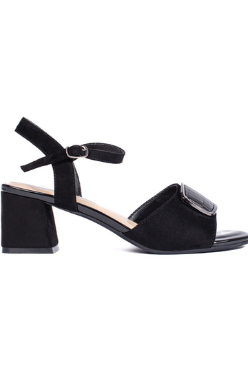 zwarte sandalen met hak van...