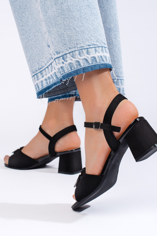 schwarze Sandaletten von Sergio Leone schwarze Sandaletten von Sergio Leone