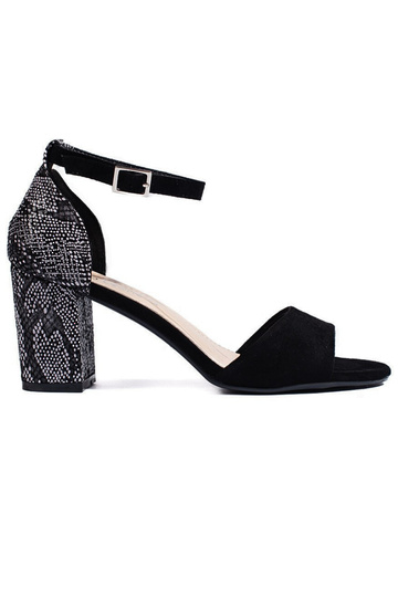 Zwarte suède sandalen in...