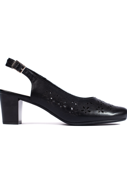 talons hauts noirs avec éléments ajourés talons hauts noirs avec éléments ajourés