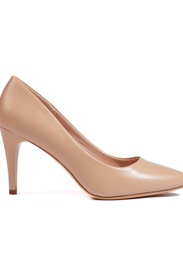 Beige High Heels mit dünnem...
