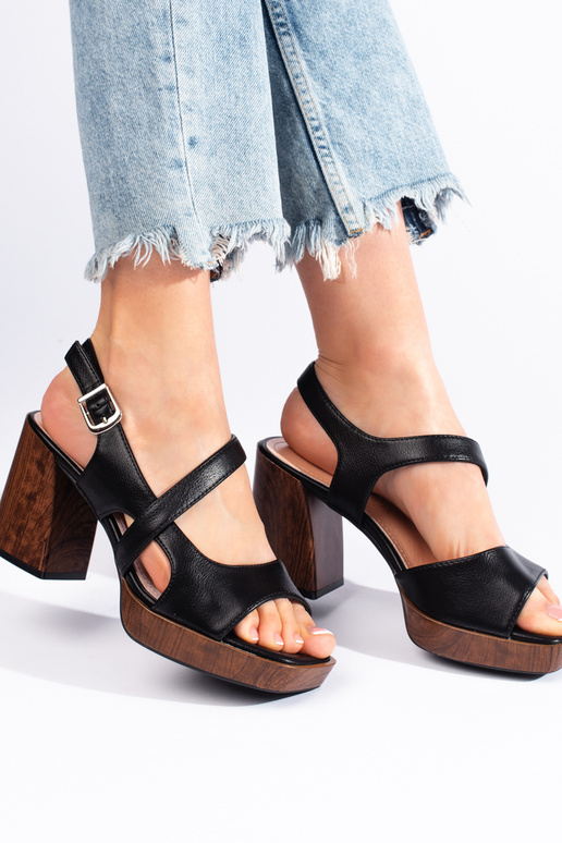 zwarte sandalen van Sergio Leone