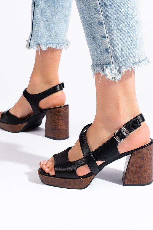 schwarze Sandalen von Sergio Leone