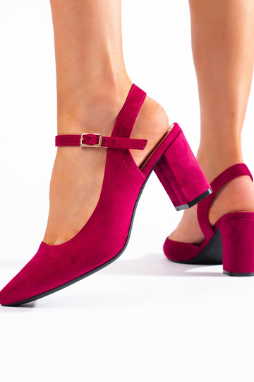 Rosa Wildleder-High-Heels... 2