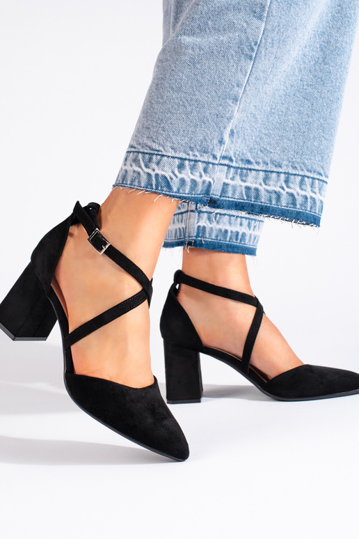 suède zwarte hoge hakken van Sergio...