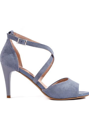 Suède sandalen met dunne...
