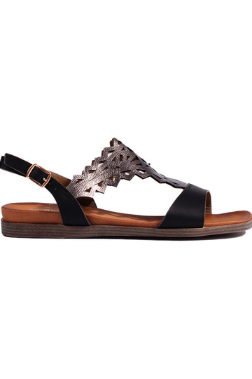 zwarte sandalen met...