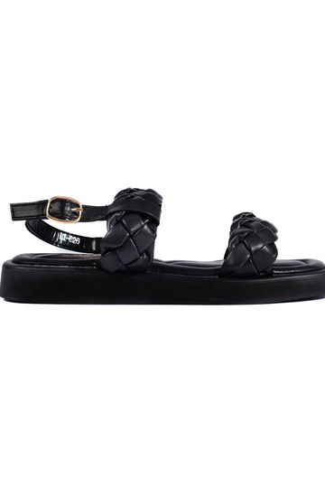 schwarze Sandalen mit...