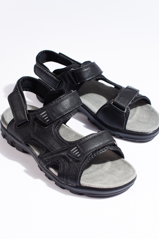 schwarze Sandalen