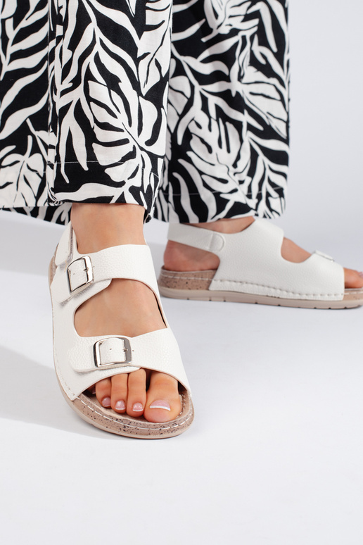 weiße Zapinane-Sandalen weiße Zapinane-Sandalen