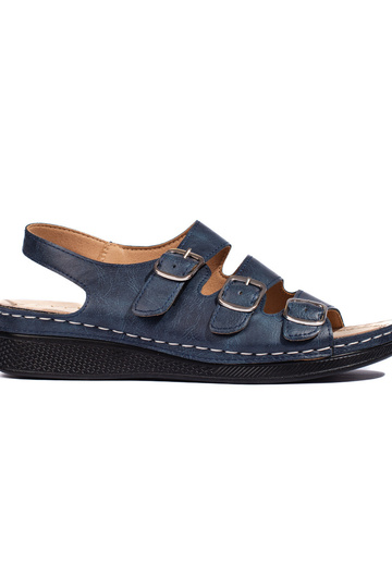 blauwe sandalen