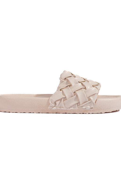 met patronen beige pantoffels met patronen beige pantoffels