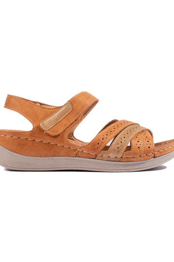bruine sandalen