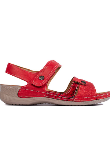 rode sandalen