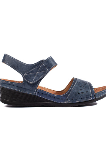 blauwe sandalen